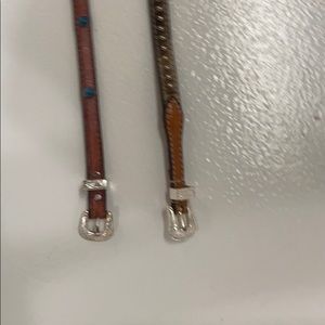 Western hat bands hair on & turquoise stud